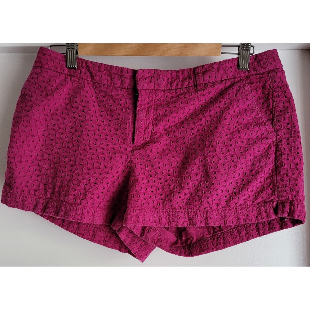 Merona Women's Size 8 Pink Eyelet Cotton Shorts 2in Inseam Hot Pants